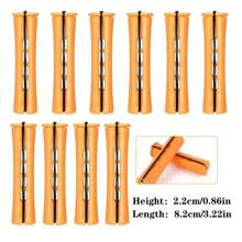 Set de 10 piezas Rulos largos para permanente DIY, rulos de onda fría para rizar el cabello, herramientas de peinado para mujeres y adolescentes, set de rulos de permanente para cabello natural, rulos de onda fría de plástico, herramientas de peinado DIY - Azul - Ver 11