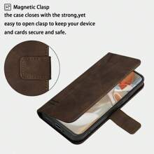 1Pc Black Leather Wallet Case For IPhone 16 Pro Max, IPhone 16 Pro, IPhone 16 Plus, IPhone 16 Phone Case, RFID Blocking [3 Card Holder] Kickstand Shockproof PU Leather Magnetic Flip Protective Cover Compatible With IPhone 16 Pro Max/16 Pro/16 Plus/16/Pixel 9 Pro XL/Pixel 9 Pro/Pixel 9..
