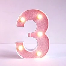 1pc 6.3inch Creative Pink Luminous A-Z Letter Light,Number Shape Light,Battery Powered Alphabet Light, Home Decor Letter Lamp,Room Decor Letter Shape Night Light,Bedroom Decor, Wedding Decor, Party Decor, Birthday Decor,Home Desktop Decoration Alphabet Light,Valentine's Day Decorative Lights
