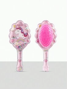 1pc-Cartoon Magic Comb Anti-Static Massage Kids Unicorn Hair Brushes Tangle Detangle Shower Massage Hairbrush Comb Salon Hair Accessories For Girls Curly Straight Long Or Short Hair - Multicolor - View 17