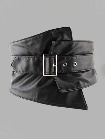 1 件女士文艺复兴配饰深色性感不对称腰带，适合万圣节派对或日常通勤