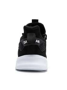 Zapatillas De Deporte Para Correr Para Hombre Zapatillas Deportivas Atléticas Casuales De Malla Transpirable Zapatos De Tenis De Gimnasio Cómodos Y Ligeros Para Caminar Y Jogging En Negro Y Blanco