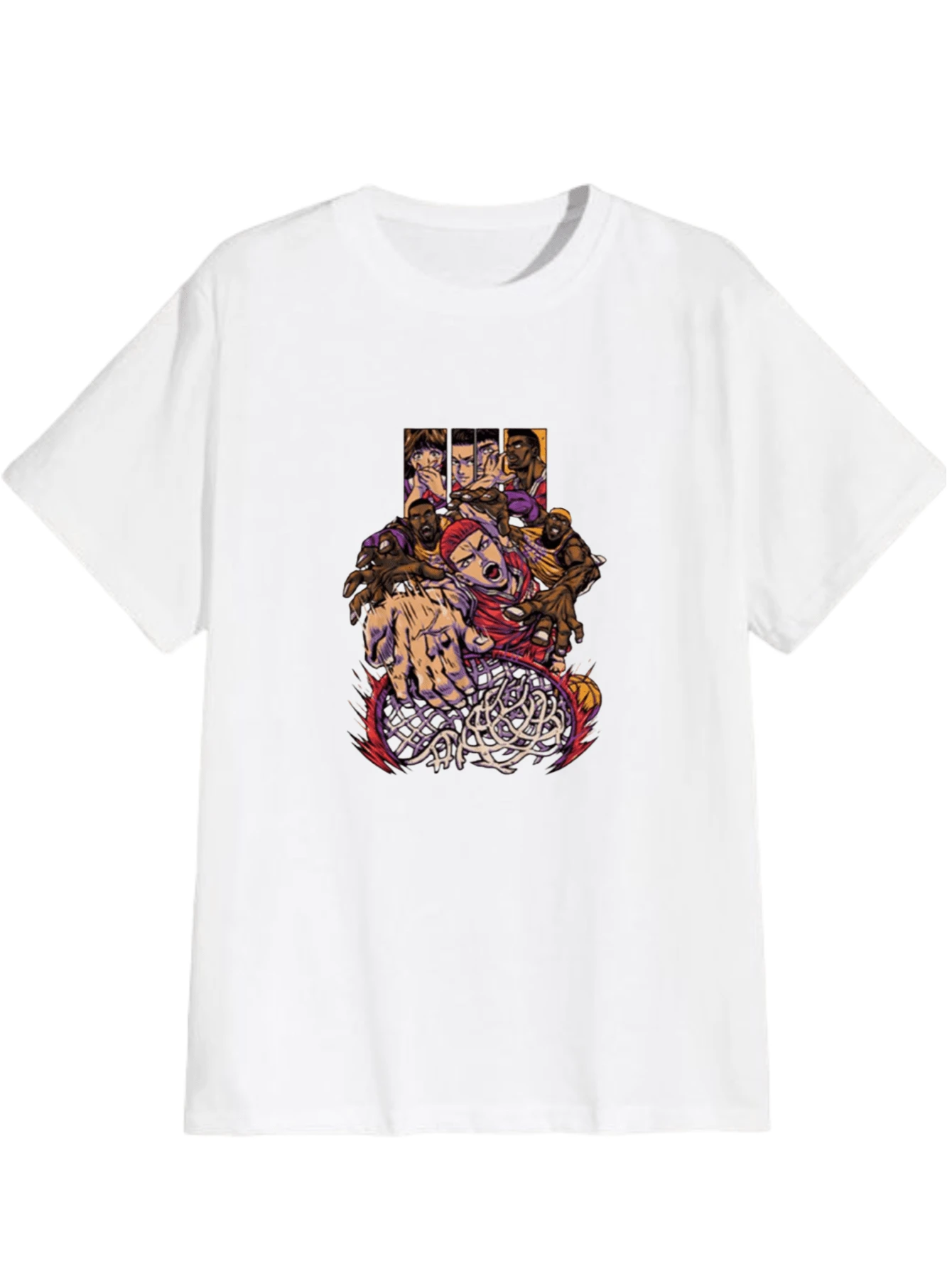 Anime Slam Shirt Unisex Cotton Hanamichi Sakuragi - trắng - Xem 1