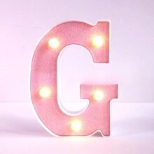 1pc 6.3inch Creative Pink Luminous A-Z Letter Light,Number Shape Light,Battery Powered Alphabet Light, Home Decor Letter Lamp,Room Decor Letter Shape Night Light,Bedroom Decor, Wedding Decor, Party Decor, Birthday Decor,Home Desktop Decoration Alphabet Light,Valentine's Day Decorative Lights