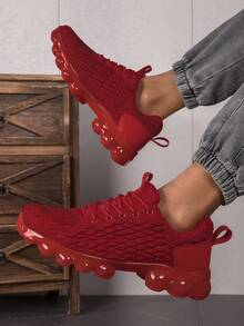 2024 新款男士运动鞋，轻便、舒适、透气 - 紅色 - 查看 3