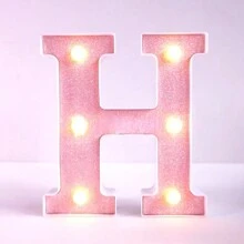 1pc 6.3inch Creative Pink Luminous A-Z Letter Light,Number Shape Light,Battery Powered Alphabet Light, Home Decor Letter Lamp,Room Decor Letter Shape Night Light,Bedroom Decor, Wedding Decor, Party Decor, Birthday Decor,Home Desktop Decoration Alphabet Light,Valentine's Day Decorative Lights