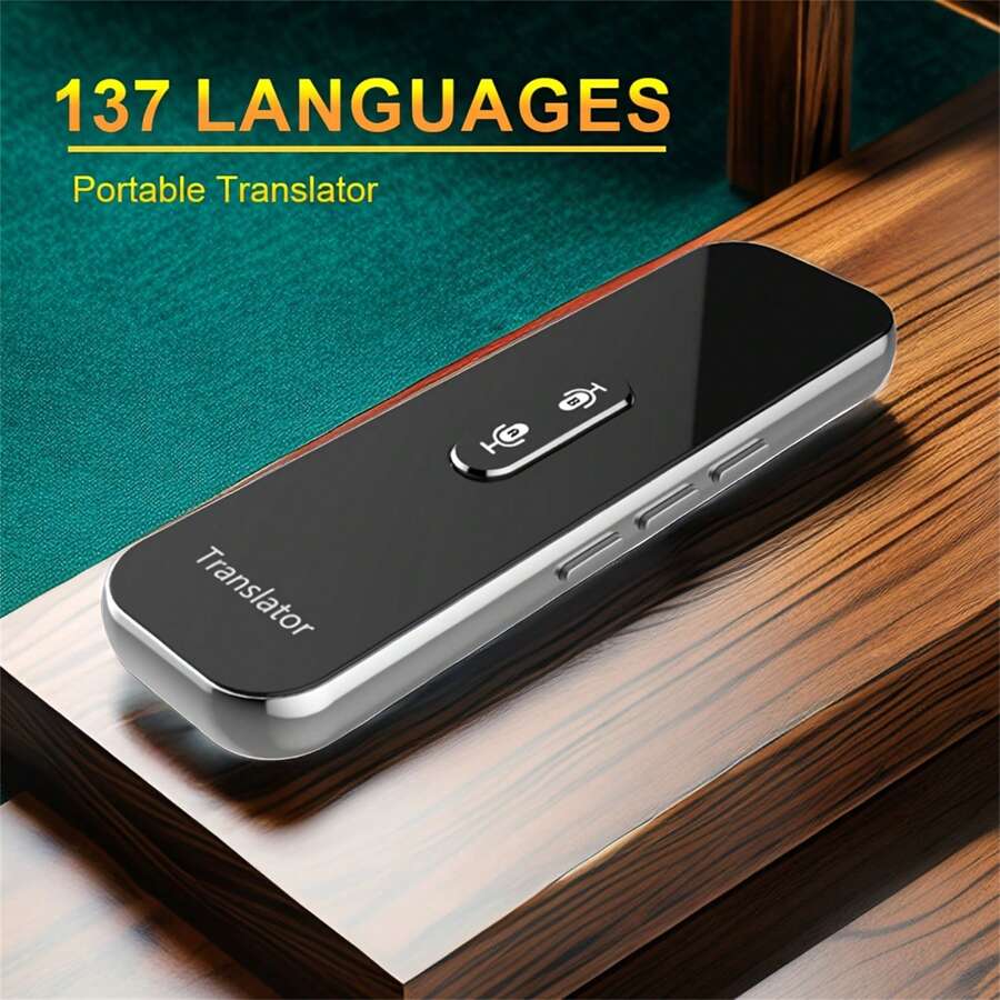 Traductor de voz inteligente de 137 idiomas: traducción instantánea en tiempo real, visualización de los resultados de traducción de la aplicación, adecuado para la mayoría de los teléfonos Android/iOS