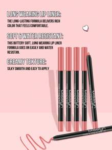 Misslyn 2支装持久唇线笔套装。持久显色、高显色度的唇线笔，可伸缩凝胶配方，顺滑易涂，打造自然妆效，高显色度，持久柔滑哑光妆效，不晕染。 - 140+14 - 查看 4