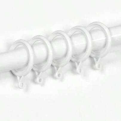 White Quiet Curtain Rings With Silent Rubber, Suitable For Window Curtains, Bathroom Curtains, Room Dividers, Roman Shade Accessories Gifts Birthday Graduation