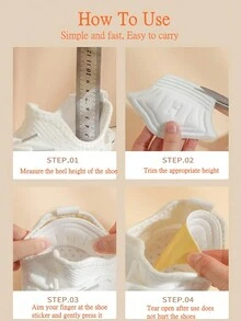 1/3 双防磨脚可调节小鞋贴，鞋跟防磨贴脚跟垫衬垫，防水泡，自粘式脚跟保护垫 - 多色 - 查看 7