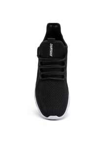 Zapatillas De Deporte Para Correr Para Hombre Zapatillas Deportivas Atléticas Casuales De Malla Transpirable Zapatos De Tenis De Gimnasio Cómodos Y Ligeros Para Caminar Y Jogging En Negro Y Blanco
