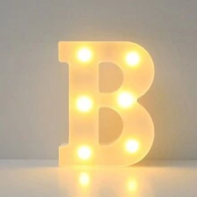 1pc 6.3 Inch Creative White Illuminated A-Z Letter Light, Numeric Shape Lamp, Battery Powered Alphabet Light, Home Decor Letter Lamp, Room Decor Letter Shape Night Light, Bedroom Decor, Wedding Decor, Party Decor, Birthday Decor, Desktop Decor Letter Light, Valentine's Day Decor Light, Proposal Scene Decor Light