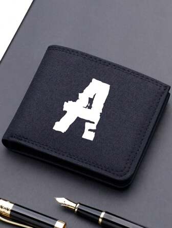 Bokstavsduk dubbelvikt plånbok med plånbok, kort plånbok och korthållare - en hållbar, avslappnad och personlig perfekt present