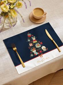 4 món quà Giáng sinh vui vẻ, Ngôi sao, Nơ, Quả cầu pha lê, Bông tuyết, Vớ in chữ, Miếng lót đĩa, Đồ trang trí nhà cửa cho mục đích sử dụng hàng ngày, Ngày lễ, Tiệc tùng, Sinh nhật, Đám cưới, Bữa tối - Nhiều màu - Xem 2