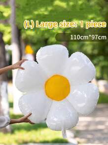 10pcs/Set Flower Shaped Balloon(2 Large, 3 Medium, 5 Small), 5pcs/Set S/M/L Sunflower Balloon, Oversized Floral Balloon For Photography Background Prop And DIY Balloon Decor Stickers, Multi-Option Daisy Foil Balloon Set For Fashion Party Decoration, Birthday, Wedding, Suitable For Party, Birthday, Gathering, Holiday Decor, Can Be Inflated With Helium Modern Floral Shaped Decoration Balloon