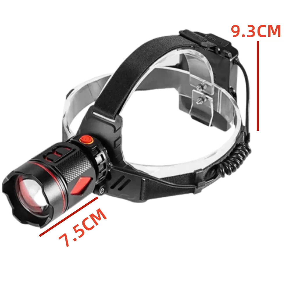 Torcia Da Testa LED Ricaricabile - Faro Impermeabile Per Campeggio E Lavoro - Foto 13
