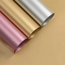 5 Stücke/10 Stücke/20 Stücke wasserdichtes Geschenkpapier mit Blumenmuster für Blumensträuße, Geschenkverpackungen, Muttertagsdekor, Partyzubehör – Goldrand, Farbverlauf, einfarbig, durchscheinend, für den Valentinstag zum Schulanfang