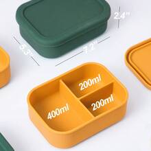 Hộp đựng thức ăn trưa bằng silicon mới, lò vi sóng, hộp đựng thức ăn giòn, hộp đựng thức ăn trưa Ally-Sealed, - Nhiều màu - Xem 3