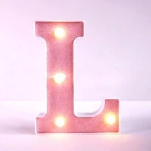 1pc 6.3inch Creative Pink Luminous A-Z Letter Light,Number Shape Light,Battery Powered Alphabet Light, Home Decor Letter Lamp,Room Decor Letter Shape Night Light,Bedroom Decor, Wedding Decor, Party Decor, Birthday Decor,Home Desktop Decoration Alphabet Light,Valentine's Day Decorative Lights