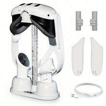 Handle Rainbow Charging Stand For Meta Quest 3 Helmet Colorful RGB Light Storage Glasses Stand For   Quest3 VR Accessories - White - View 10