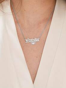 Dây chuyền tên Halloween tùy chỉnh, Trang sức thép không gỉ, Trang sức trang trí Halloween, Dây chuyền tên cá nhân, Dây chuyền bảng tên Gothic có chứa các yếu tố đáng sợ như bí ngô và ma để đeo hàng ngày hoặc những dịp đặc biệt, Quà tặng Halloween cho nam nữ, Quà tặng trang trí ngày lễ cho gia đình và bạn bè, Quà tặng Halloween - Bạc - Xem 9