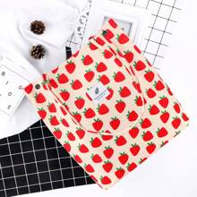 Corduroy Tote Bag For Women Canvas Shoulder Cord Purse With Inner Pocket