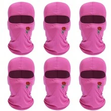 6 chiếc khẩu trang Balaclava in hoa hồng làm mát cổ mùa hè bảo vệ tia UV khăn choàng trượt tuyết xe máy cho nam nữ - Nhiều màu - Xem 8
