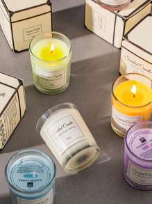 1 件 Haute Sense 香薰蜡烛礼品套装 配套玻璃无烟大豆蜡香薰蜡烛