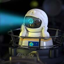 1 件宇航员星系投影仪灯，蓝牙扬声器型号：享受 8 种白噪声模式，体验星云夜灯浪漫。内置定时器和遥控器，优雅的落地式装饰灯，适用于儿童房、客厅、卧室、节日装饰、派对聚会。创造您自己的星空。USB 供电 - 彩色 - 查看 7