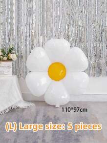 10pcs/Set Flower Shaped Balloon(2 Large, 3 Medium, 5 Small), 5pcs/Set S/M/L Sunflower Balloon, Oversized Floral Balloon For Photography Background Prop And DIY Balloon Decor Stickers, Multi-Option Daisy Foil Balloon Set For Fashion Party Decoration, Birthday, Wedding, Suitable For Party, Birthday, Gathering, Holiday Decor, Can Be Inflated With Helium Modern Floral Shaped Decoration Balloon