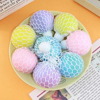 1 件装葡萄挤压球坐立不安玩具，多色挤压葡萄减压球，颜色随机