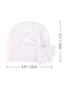 3sets Newborn Baby Double Layer Hat & Anti-Scratch Mittens Set, Breathable & Soft