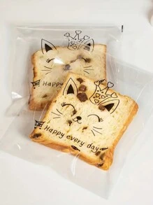 100 个可重复使用的透明三明治袋 - 食品储存、真空密封、厨房整理 - 小熊麵包袋 - 查看 3