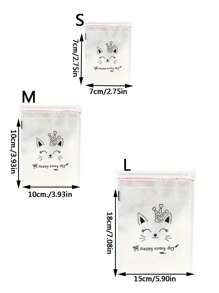100 个可重复使用的透明三明治袋 - 食品储存、真空密封、厨房整理 - 小熊麵包袋 - 查看 2