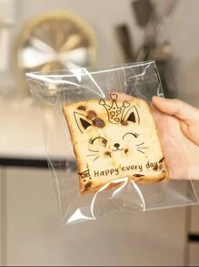 100 个可重复使用的透明三明治袋 - 食品储存、真空密封、厨房整理 - 小熊麵包袋 - 查看 4