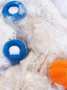 1/3/6 件可重复使用洗衣机清洁球、防起球衣物除毛器、洗衣机宠物毛发捕捉器、洗衣除毛刷 - 除毛清潔球 - 查看 6