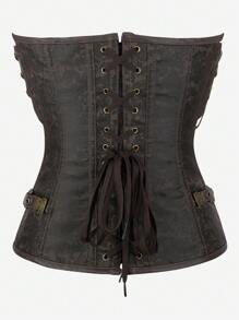 Women Gothic Corset Steampunk Palace Style Bust Chain Buckle Retro Masquerade Costume Top