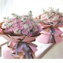 5 Stücke/10 Stücke/20 Stücke wasserdichtes Geschenkpapier mit Blumenmuster für Blumensträuße, Geschenkverpackungen, Muttertagsdekor, Partyzubehör – Goldrand, Farbverlauf, einfarbig, durchscheinend, für den Valentinstag zum Schulanfang