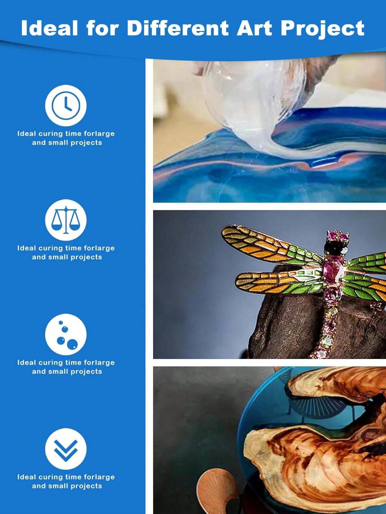 33.8oz Epoxy Resin Kit For Beginners, Resin Kit With Resin Molds, 33