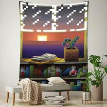 1 Stück Wandbehang Wandteppich aus Plüsch im Pixel-Stil, waschbar, geeignet für Schlafzimmer, Wohnzimmer, Wohndekoration, geeignet als Geschenk für Frauen, Männer, Freunde