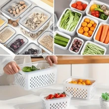 3pcs Silicone Sealed Freshness Boxes - Multipurpose Reusable Rectangle Containers For Freezer, Fruits, Vegetables, And More - Keep Food Fresh Longer - Multicolor - View 7