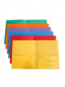 3-Slot Personalized File Folder | 3-Prong Customized File Folder | 2pcs Back To School Mini File Folders | Customized Stationery | Personalized Homework File Folder Back To School,School Supplies - Multicolor - View 4