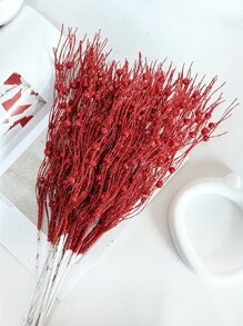 1 cái/2 cái/4 cái Cành cây lấp lánh nhân tạo màu đỏ có quả mọng, hoa giả dễ thương trang trí nhà cửa, thích hợp cho tiệc cưới lễ hội, bàn ăn trong nhà, trang trí phòng ngủ, quà tặng Giáng sinh, phụ kiện trang trí mây tự làm, trang trí cây thông Noel và cây thông Noel, trang trí Giáng sinh trong nhà và ngoài trời, trang trí phòng - Đỏ - Xem 2