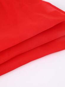 Pañuelo rojo de poliéster extra grande de 1,2 m para estudiantes - Rojo - Ver 3