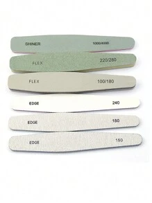 6Pcs/Set Professional Nail Files And Buffers Set For Acrylic Gel Nail And Natural Nail Double Sided Emery Boards Nail File And Buffer Washable Nail Buffer File Polisher 100/150/180/220/240/280/1000/4000 Grit