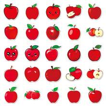 50 张卡通猕猴桃/苹果/桃子贴纸，适用于笔记本电脑水瓶、吉他、自行车、汽车、摩托车保险杠、行李箱、滑板涂鸦的乙烯基贴纸，可爱贴花，是送给儿童、青少年、男士、女士的最佳礼物。 - 彩色 - 查看 10