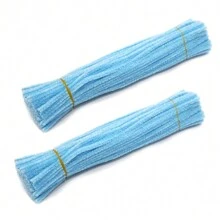 200pcs Glitter Seven Colors Pipe Cleaner, Sparkling Glitter Chenille Stems - Vibrant Colors, Perfect For DIY Arts & Crafts