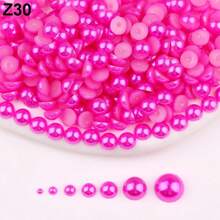2mm,3mm,4mm,5mm,6mm,8mm,10mm,7 Sizes Non-AB Normal Colors Flat Back Half Round Pearls, Multi Colors Crystal Gems Non Hot Fix DMC Jewelry Rhinestones Beads Stones Diamond 3D Pattern Design Accessories Glitter Manicure Decal Decorations For Clothes,Bag,Shoes,Cups,Phone Covers,Handicrafts,Diy Trim. - Non-aB Colors - View 19