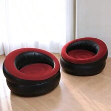 Adult Outdoor Inflatable Flannel Sofa, Air Mattress Cushion, Portable Inflatable Stool, Music Festival Camping Leisure Recliner - Multicolor - View 5