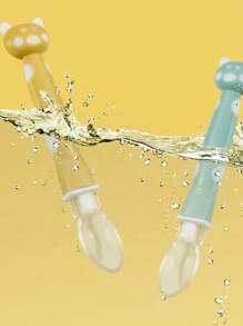 2 件装婴儿硅胶软头勺，多色婴儿喂食餐具 - 彩色 - 查看 7